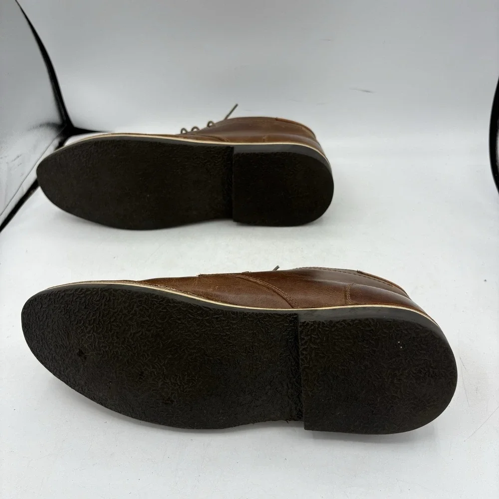Steve Madden Chukka Boots Mens Size 9.5 Harken Cognac Leather Lace Up Brown